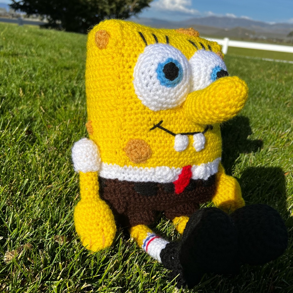 Hand Crocheted SpongeBob SquarePants Stuffed Animal Plushie! - Picture 3 of 17